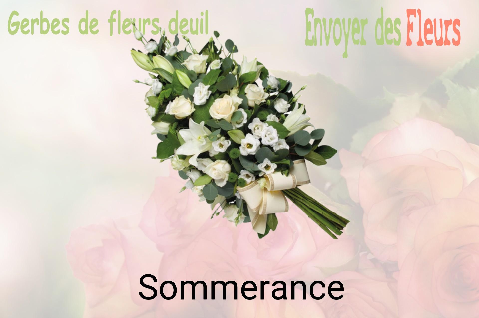 Gerbe de fleurs de deuil livrée à Sommerance